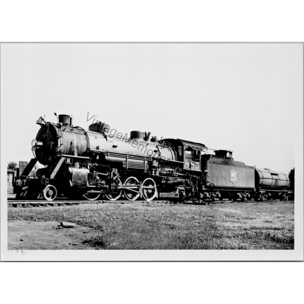 Vtg MKT Missouri - Kansas - Texas Railroad 885‎ Steam Locomotive Photo T2-139